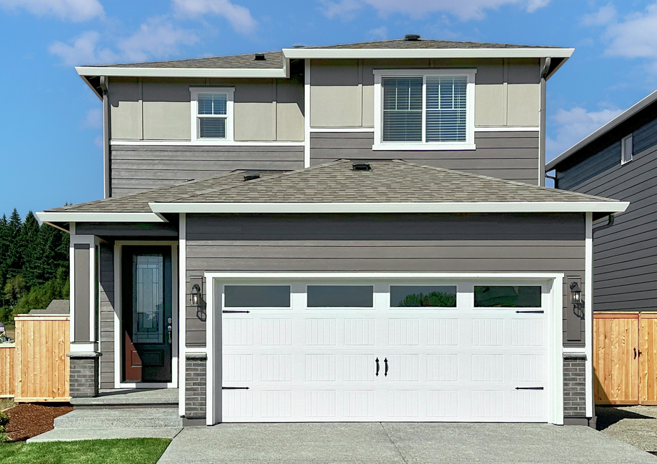 The Adams is a beautiful two story home with siding.