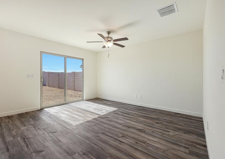 This family room opens to backyard patio.