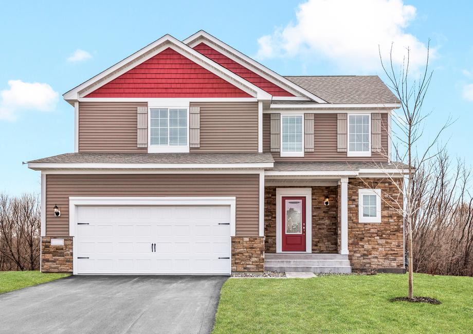 The Mesa Verde is a beautiful two story home with siding.