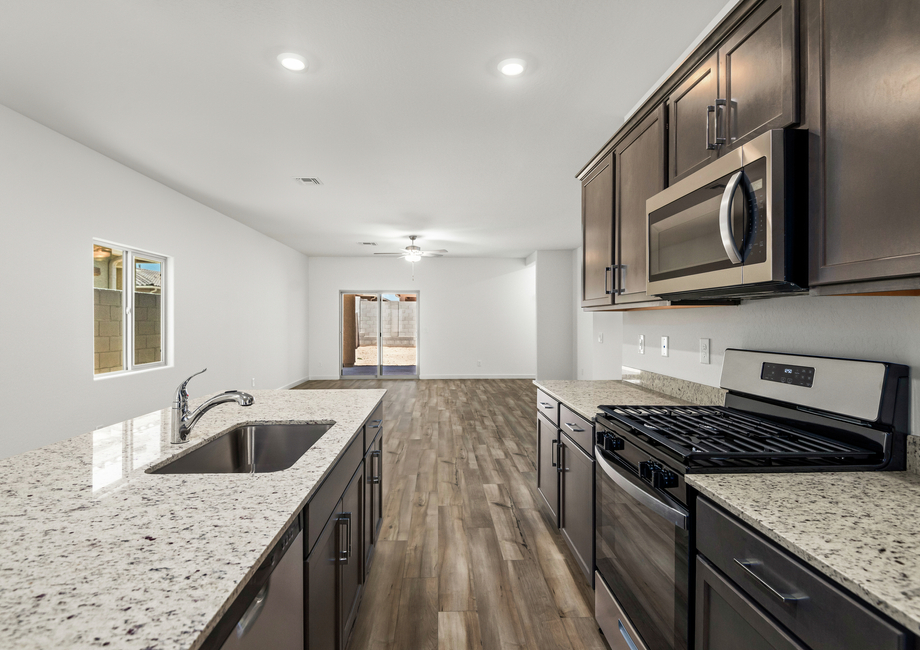Each kitchen comes with upgraded appliances.