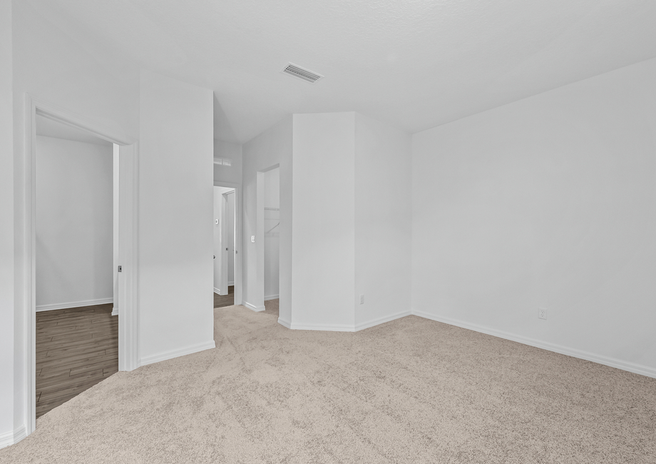 Large master bedroom with a walk-in closet a bathroom