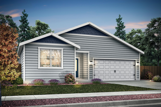 The Bainbridge is a beautiful two story home.