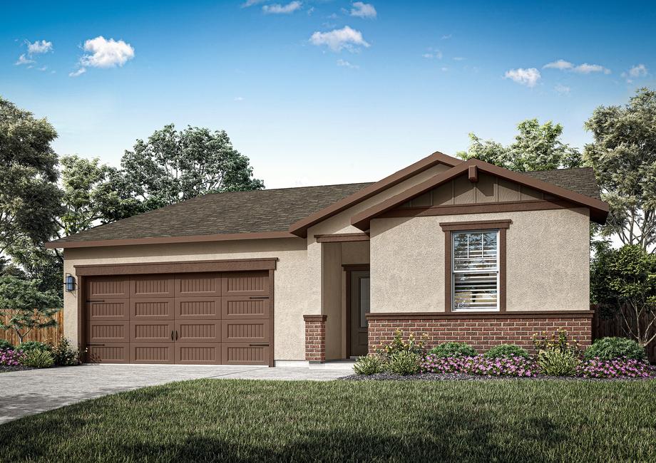 The Eureka is a beautiful single story home with stucco.