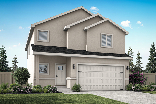 The Granite is a beautiful two-story floor plan with four bedrooms, two and a half bathrooms and an attached two-car garage.