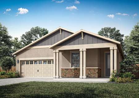 The Imperial is a beautiful single story home with stucco.