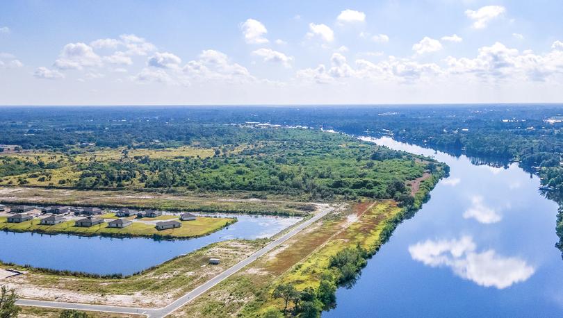 Drone shot of Liberty Shores