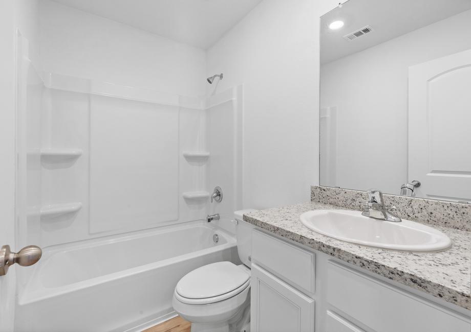 The secondary bathroom perfect for guests