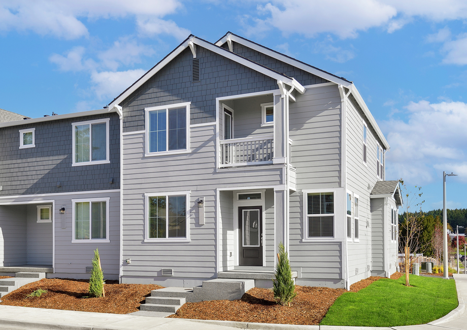 The Sparrow is a beautiful two story home with siding.