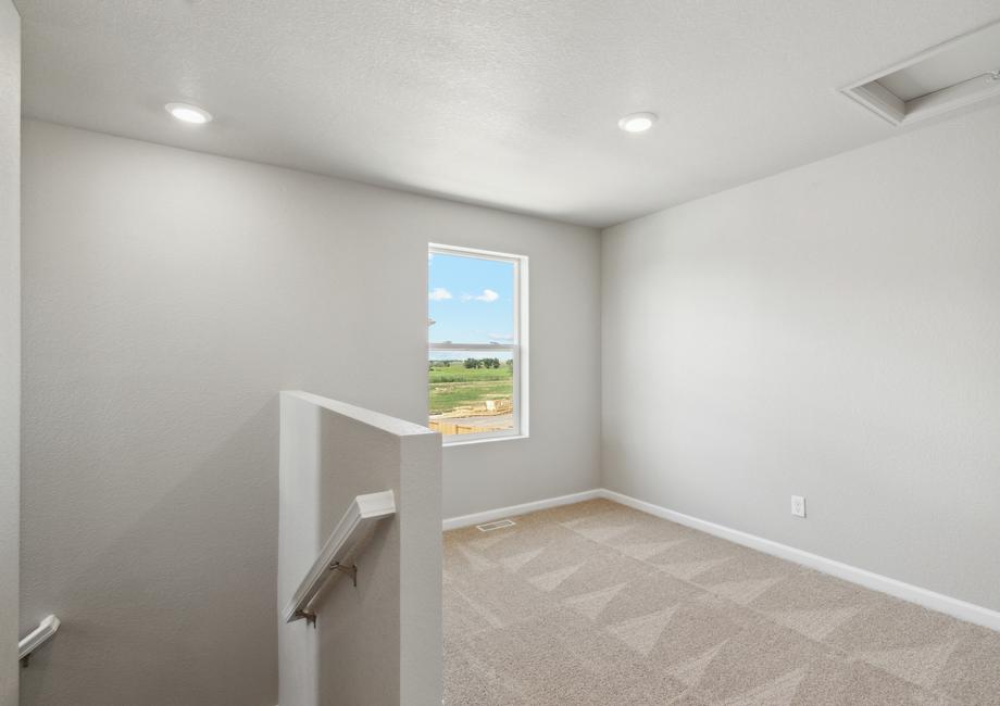 The upstairs loft is a great space for a game room.