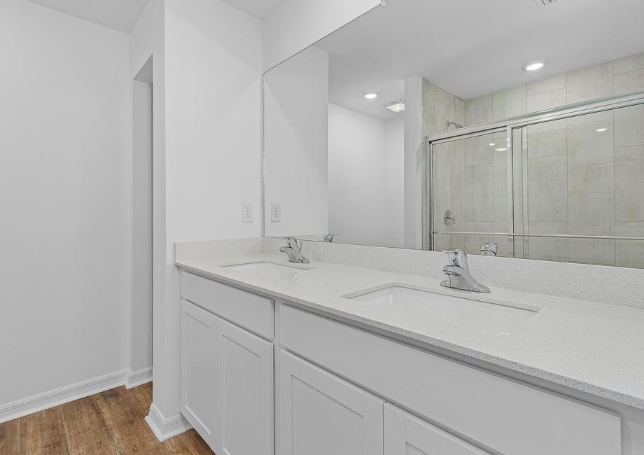 Get ready for your day in this spacious master bathroom