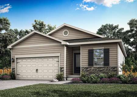 The beautiful Arapaho floor plan is a one-story home.