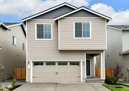 The Hood is a beautiful two story home with siding.