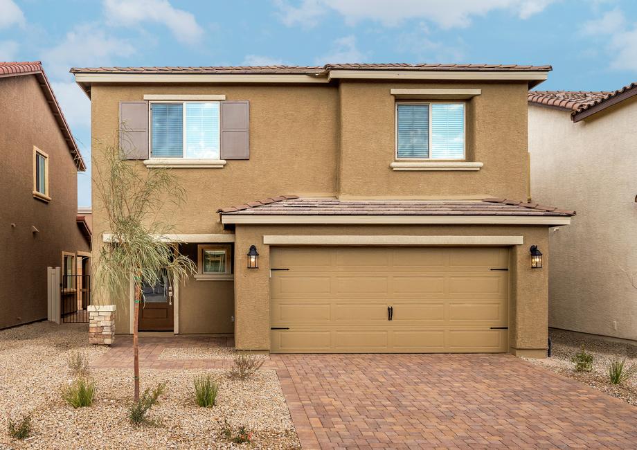 The Hawthorne C is s two story home with stucco!