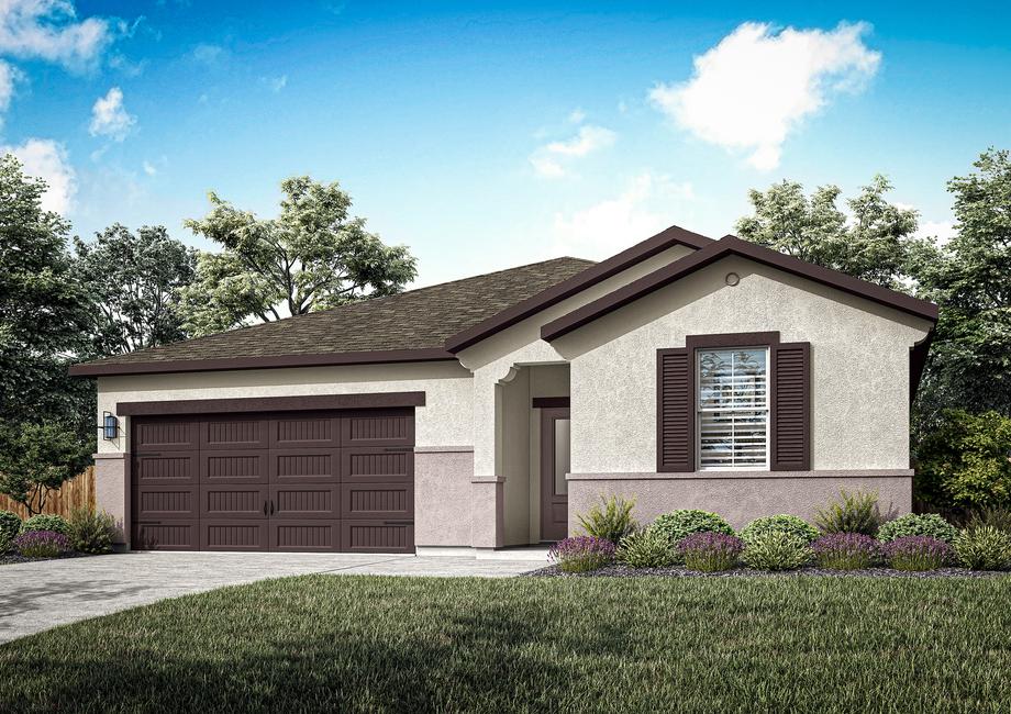 The Eureka is a beautiful single story home with stucco.