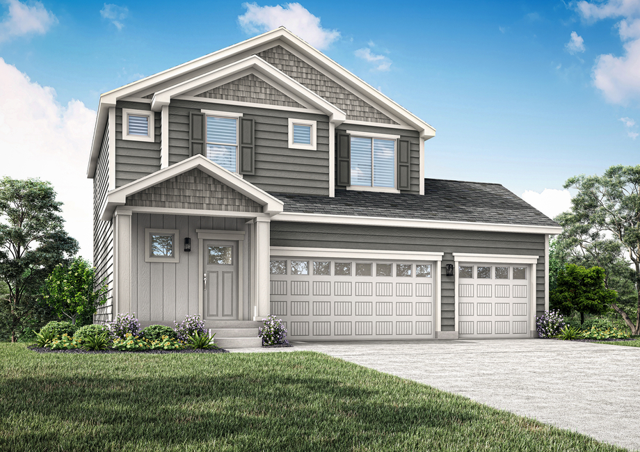 The Granite is a beautiful two story home.