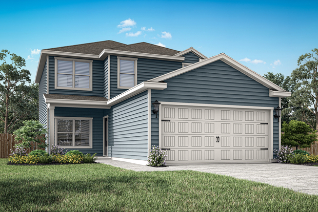 The Primrose is a beautiful two story floor plan with a siding exterior.