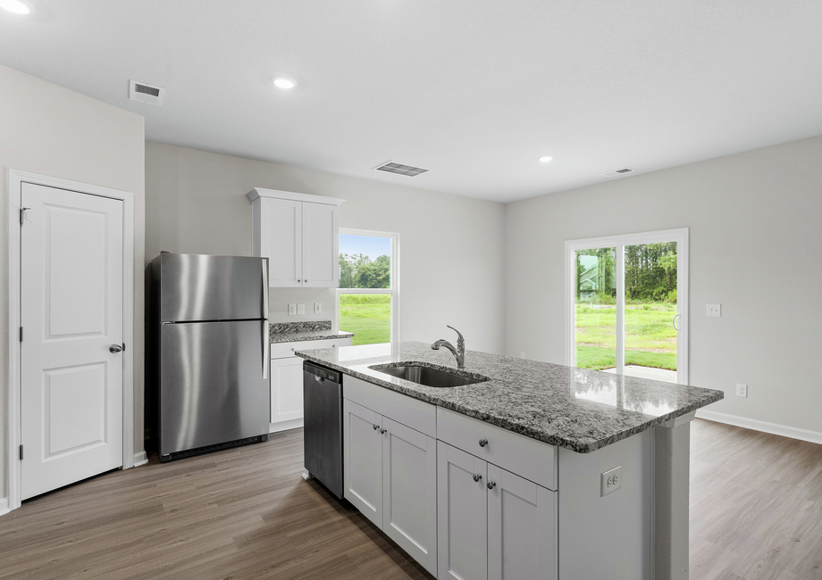 Large kitchen island.