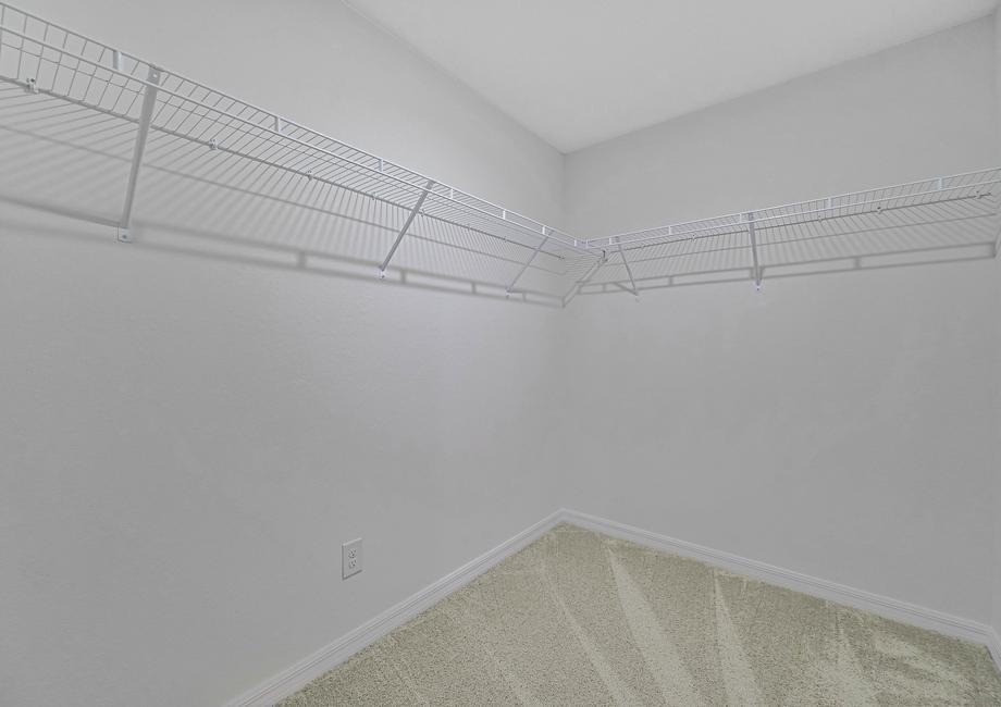 The walk-in closet provides you plenty of space for your wardrobe