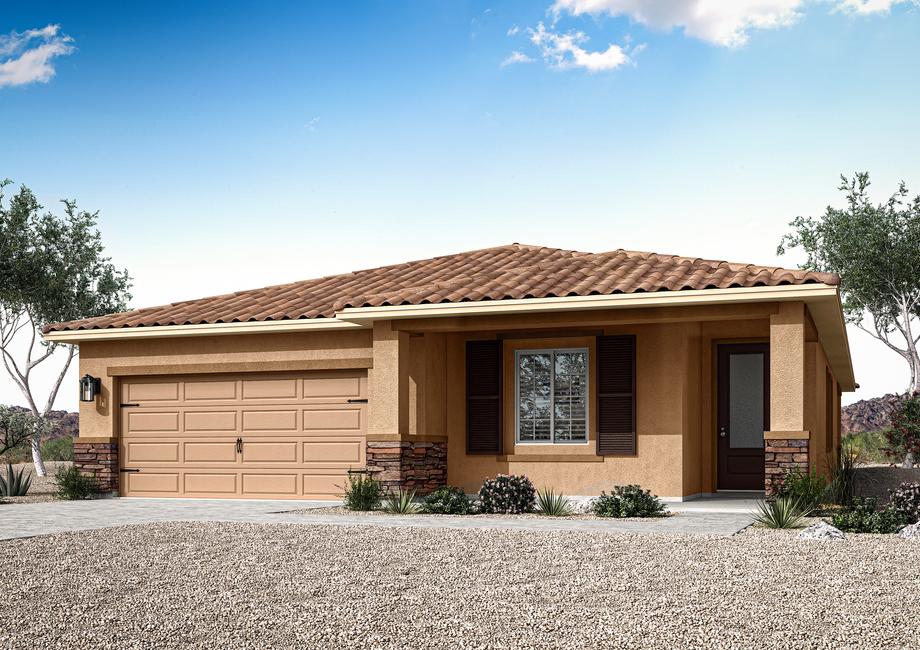 The Laguna is a beautiful single story home with stucco.