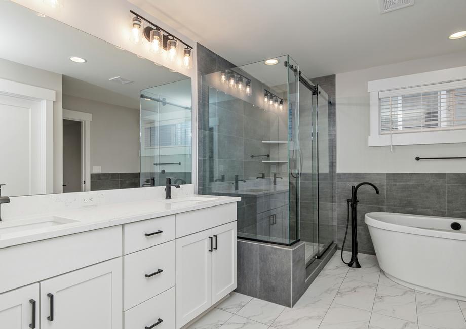 Spa-inspired master bathroom.