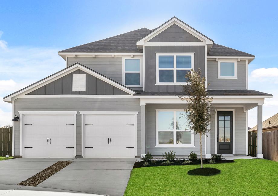 The Yoakum showcasing an exquisite grey and white exterior