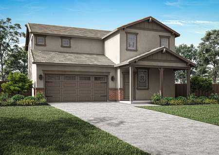 The Shelton is a beautiful two story home.