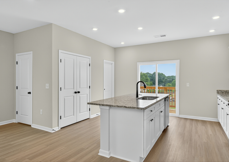 The island of the kitchen. 