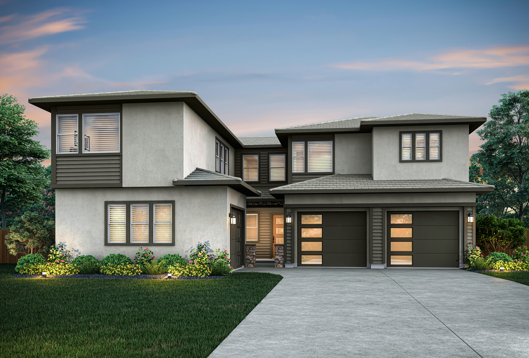 Dusk rendering of the Sherwood B.