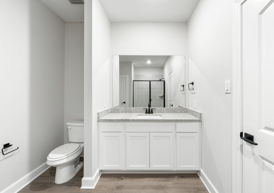 The master bathroom of the Blanco has a wonderful vanity space.