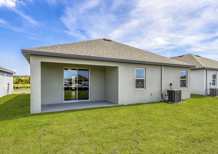 A spacious covered patio