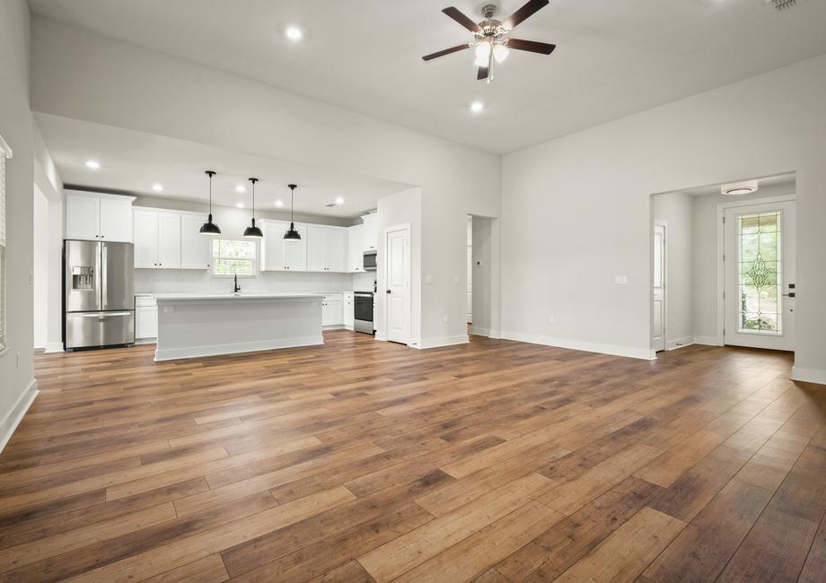 The open layout provides the ideal space for entertaining.