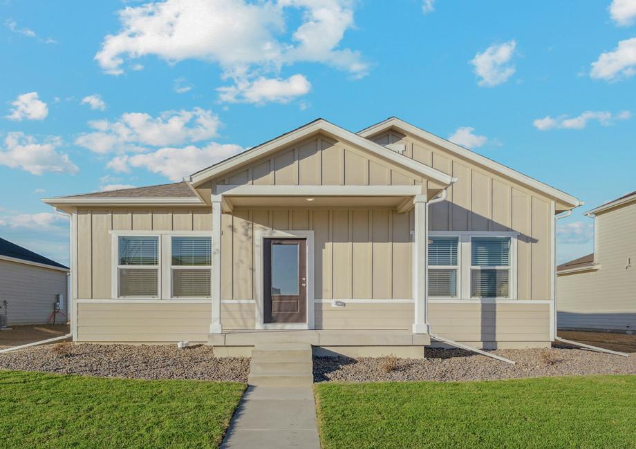 The Steamboat is a beautiful single story home with siding.