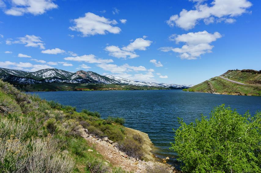 The beautiful Horsetooth Reservoir outside of Fort Collins, Colorado.