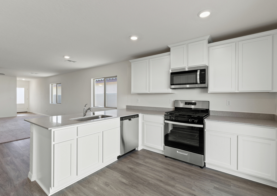 The kitchen of the Castle has energy-efficient appliances.