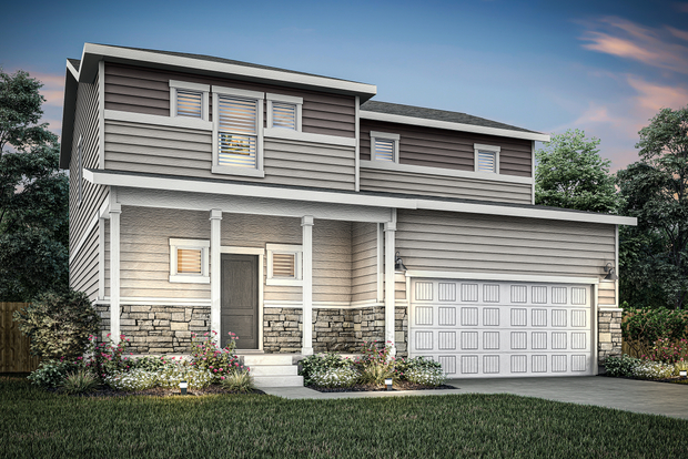The Pagosa is a beautiful single story home with siding.