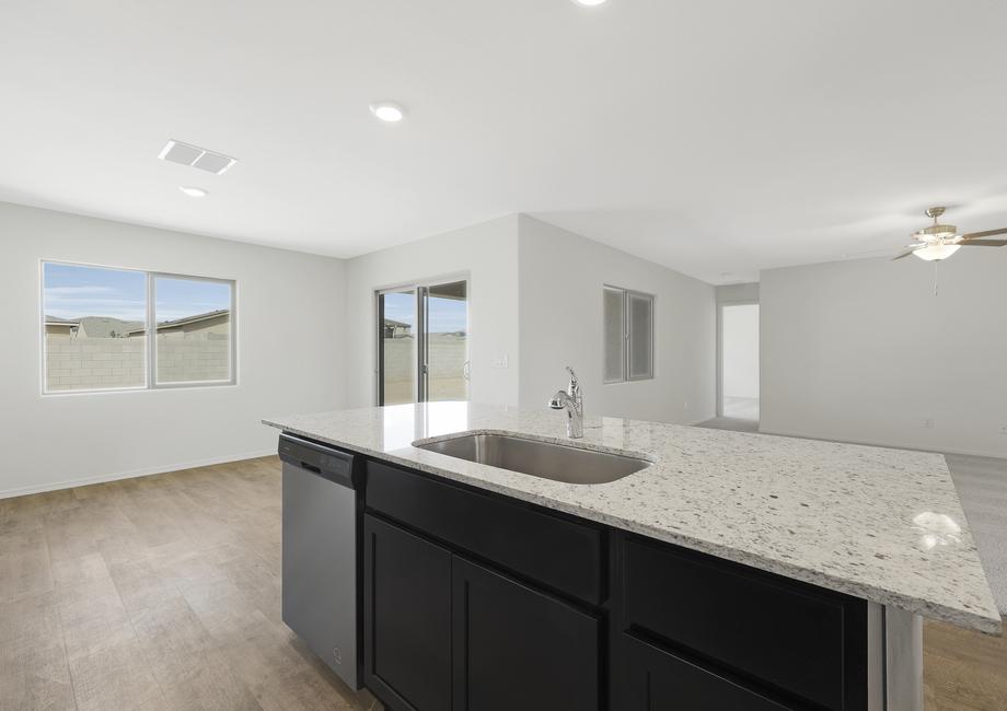 The kitchen overlooks the dining area and living room so you never miss a beat.