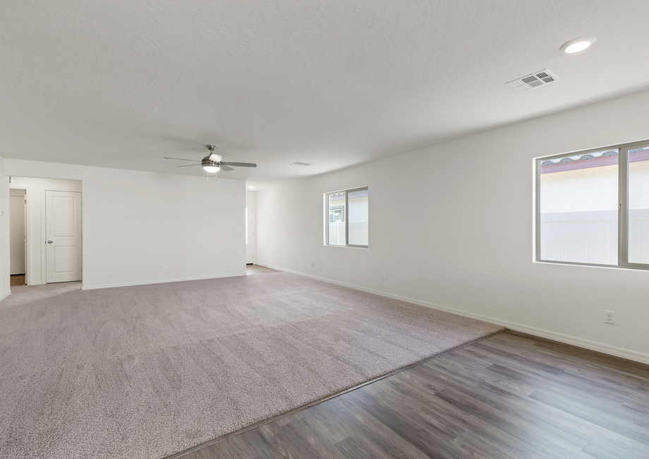 The family room of the Castle is spacious with wonderful natural light.