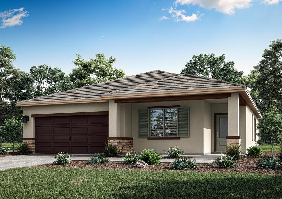 The Laguna is a beautiful single story home with stucco.