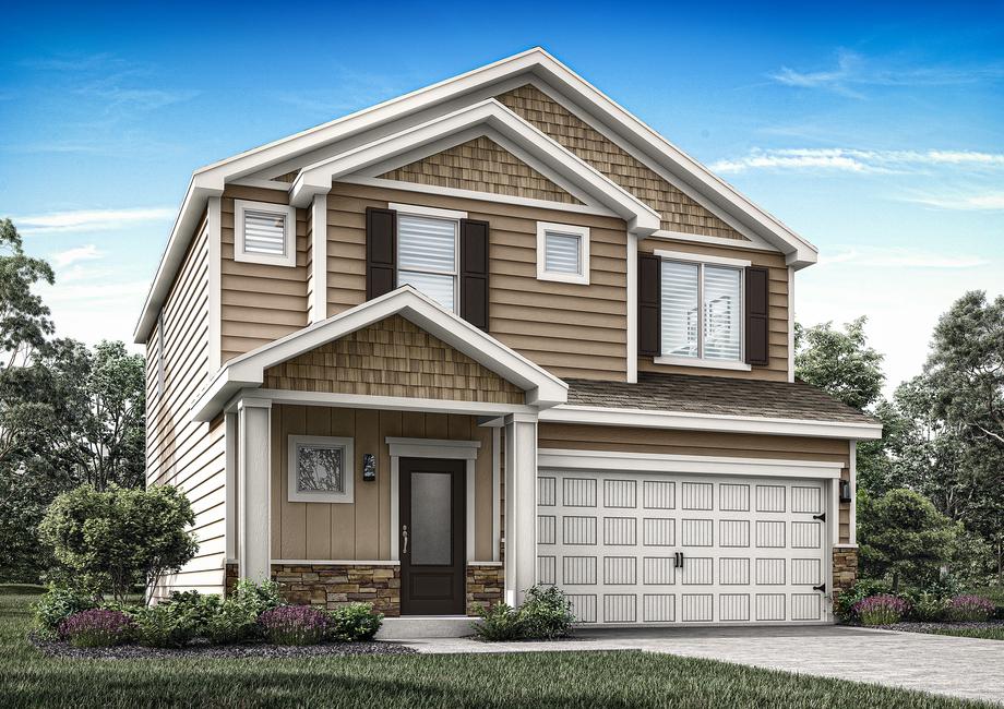 The Cypress is a beautiful two story home.