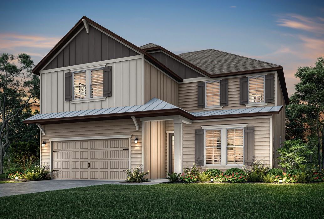Winchester dusk exterior elevation.