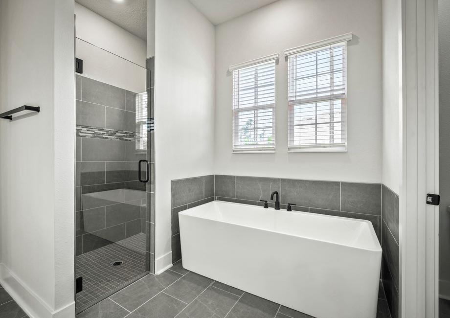 Enjoy a standalone tub and a walk-in shower in the master bath.