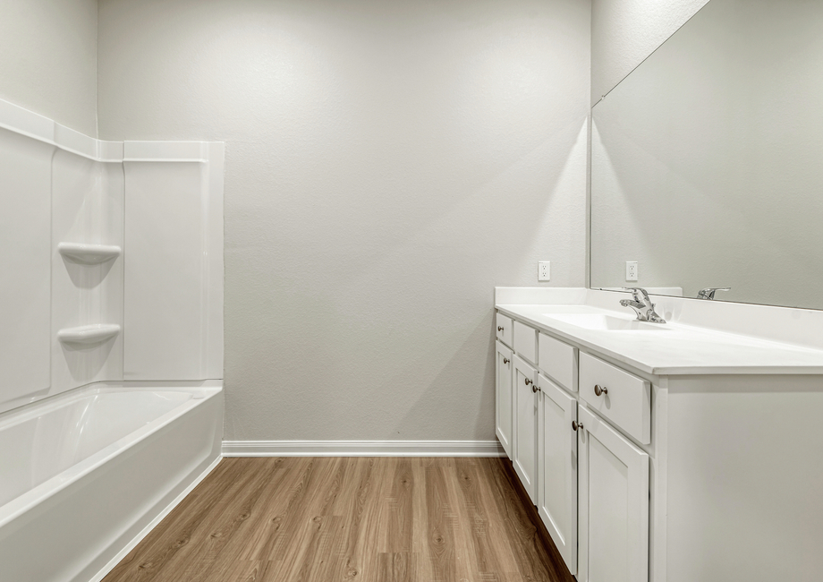 Master bathroom with a large vanity