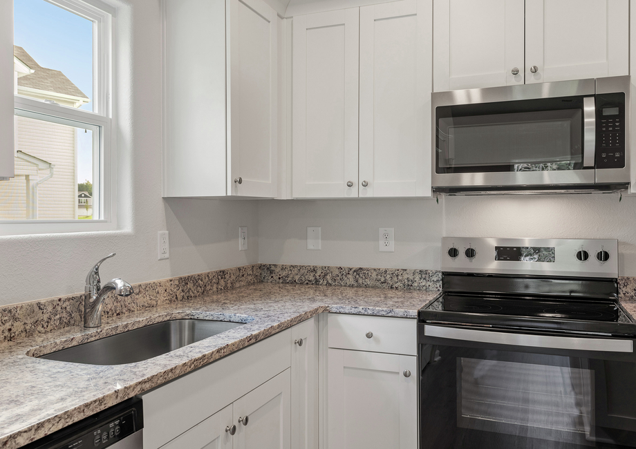 Each homes comes with stainless steel appliances.