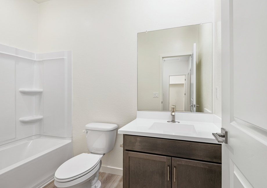 The secondary bathroom of the Bisbee floor plan.