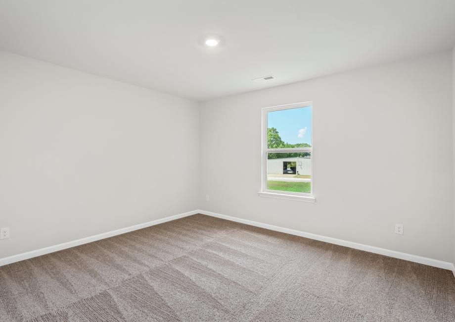 Each of the secondary rooms comes complete with carpets, closets and bright windows