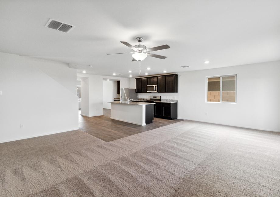 Open-concept layout with the kitchen overlooking the family room so you never miss a beat.