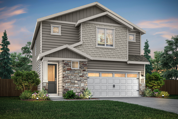 The Hawthorn is a beautiful two story home.