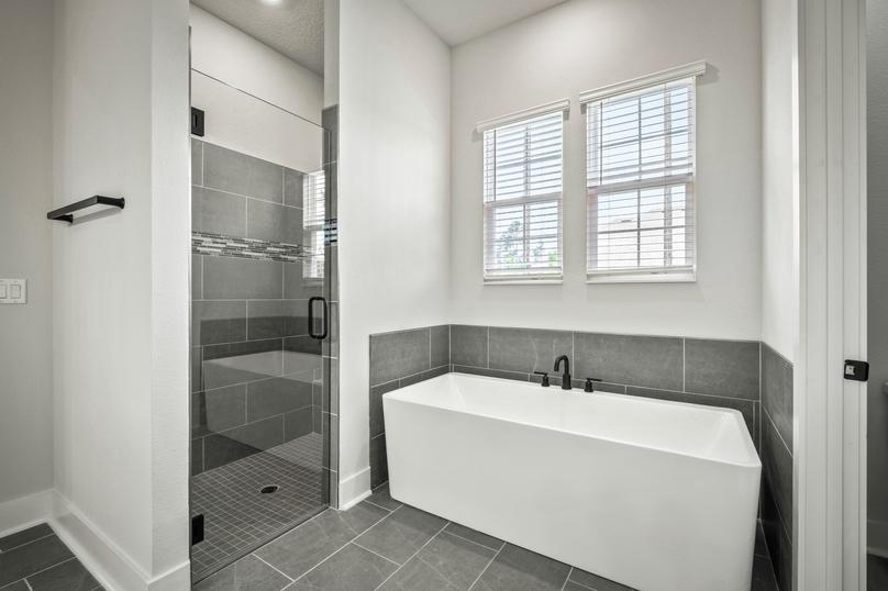 Enjoy a standalone tub and a walk-in shower in the master bath.