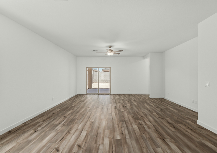 Enjoy a family movie in the spacious living area.