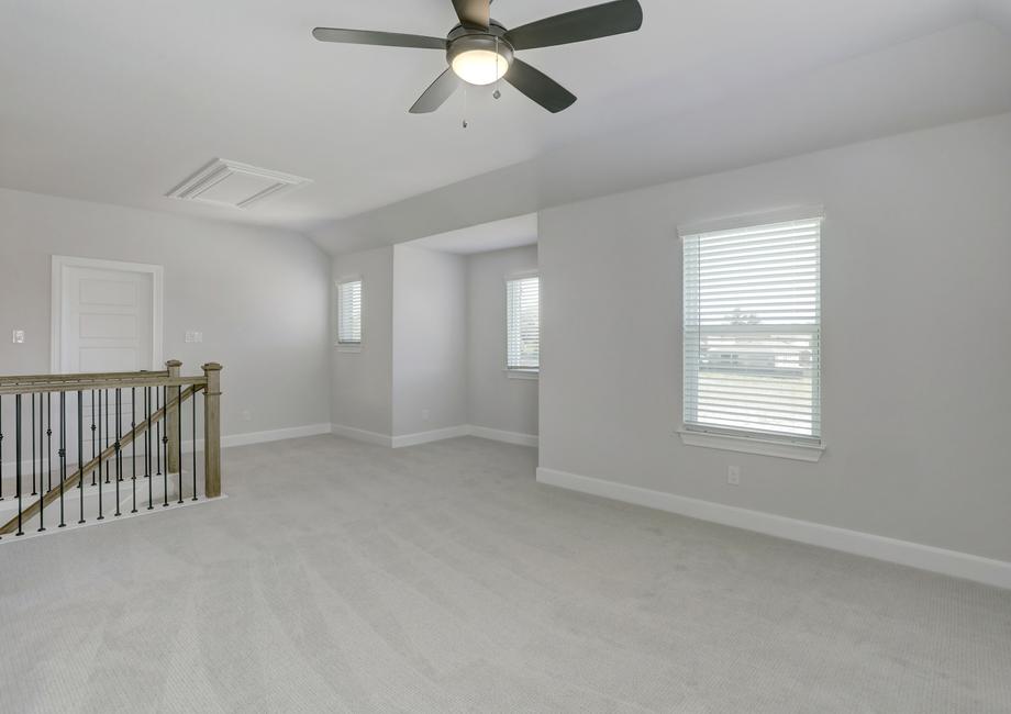 Upstairs loft that gives you extra room for activities.